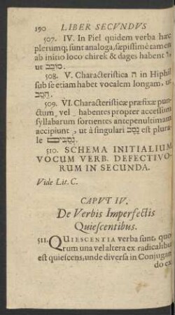 Caput IV. De Verbis Imperfectis Quiescentibus