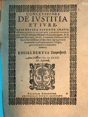 Conclusiones de iustitia et iure