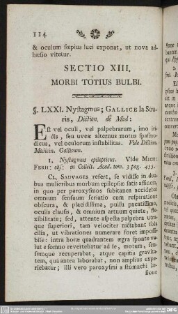 Sectio XIII. Morbi Totius Bulbi