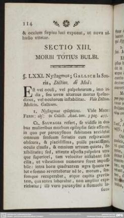 Sectio XIII. Morbi Totius Bulbi