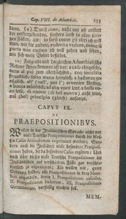 Caput IX. De Praepositionibus