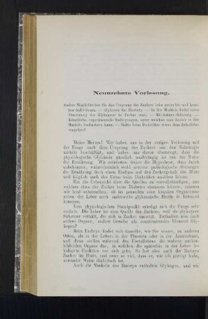Neunzehnte Vorlesung.