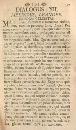 Dialogus XII. Melindus, leander.