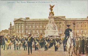 London: The Royal Marines at Buckingham Palace.