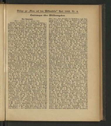 Beilage zur "Biene auf dem Missionsfelde" April 1882. Nr. 4.