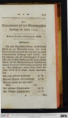 Dritten Bandes Fuenfzehntes Stuek.