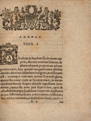Diss. inaug. de bonorum allodialium in feudalia incorporatione