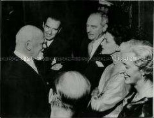 Der amerikanische Außenminister Acheson mit Österreichs Bundespräsident Körner