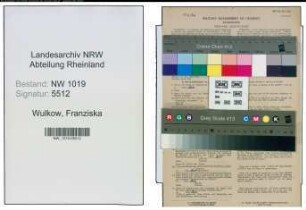 Entnazifizierung Franziska Wulkow , geb. 27.10.1892 (Lehrerin)