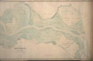 Elbstromkarte vom Regierungsbezirk Merseburg von Sachau bis Wartenburg, ca. 1:5 000, Federzeichnung, 1846 : Elbstromkarte vom Regierungs Bezirk Merseburg von Sachau bis Wartenburg : Section V, nach älteren Plänen angefertigt, berichtigt und zum Theil neu vermessen / durch Wankel, Regierungs Geom. ; gez. von Hauptmann R. G.. - [Ca. 1:5 000]. - [S.l.] , 1846. - 1 Kt. : kol. Federzeichnung ; 276 x 111 cm
