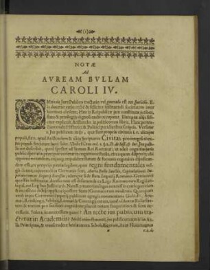 Notea ad Auream Bullam Caroli IV.
