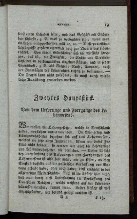 Zweytes Hauptstück. Von dem Ursprunge und Fortgange des Lehenwesens.