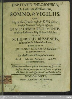 De sensuum affectionibus, somno et vigiliis : diss.