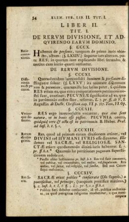 Tit. I. De Rerum Divisione, Et Adquirendo earum dominio