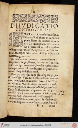 Diiudicatio controversiae