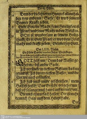 Der LXIX. Psalm