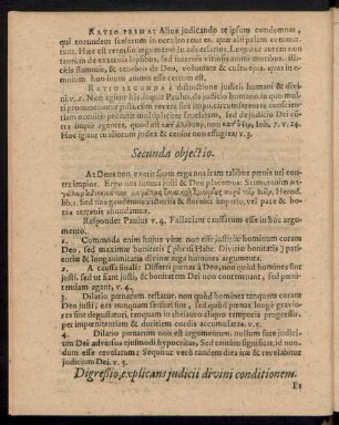 Digreßio, explicans iudicii divini conditionem.