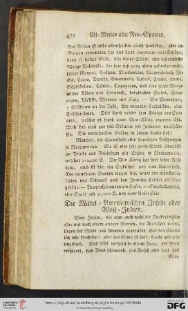 Die Mittel-Amerikanischen Inseln oder West-Indien