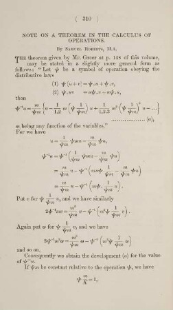 Note on a theorem in the calculus of operations.