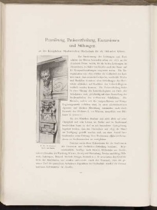 Prämiirung, Preisvertheilung, Excursionen und Stiftungen