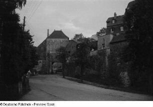 Blick auf das Untertor des ehemaligen Stadtberges von Geithain