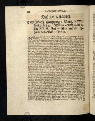 612-689, Das XVII. Capitel