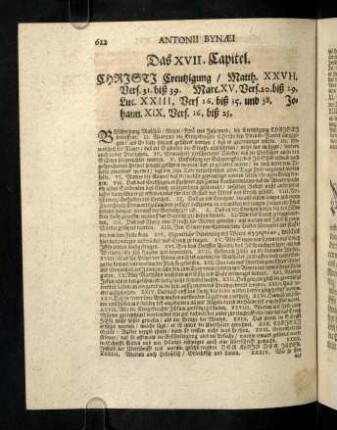 612-689, Das XVII. Capitel