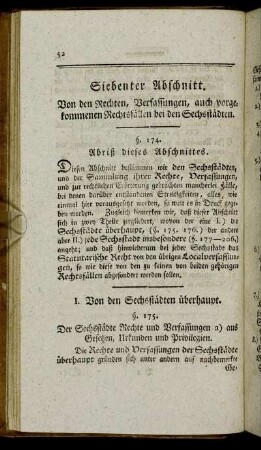 I. Von den Sechsstädten überhaupt.