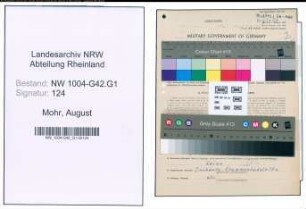 Entnazifizierung August Mohr , geb. 19.07.1897 (Angestellter)