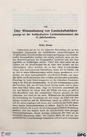 Über Wesensdeutung von Landschaftsbildern