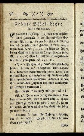 Zehnte Bibel-Lehre.