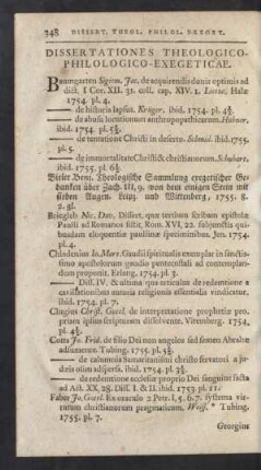 Dissertationes Theologico-Philologico-Exegeticae