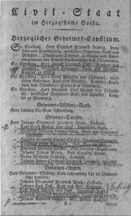 Herzoglich-Sachsen-Gotha und Altenburgischer Hof-, Civil- und Militair-Staat