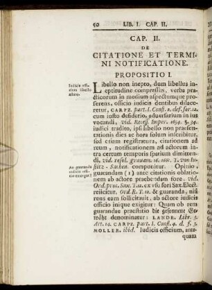 Cap. II. De Citatione Et Termini Notificatione.