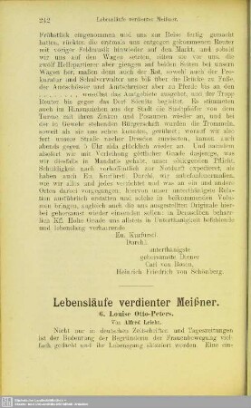 Lebensläufe verdienter Meißner : Louise Otto-Peters