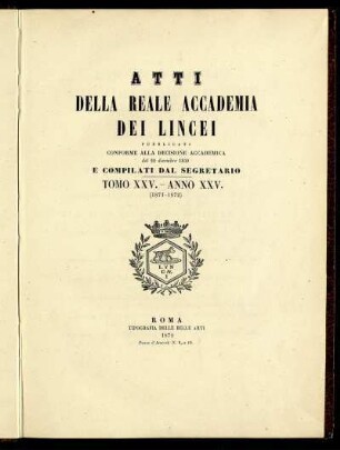 25: Atti della Accademia Nazionale dei Lincei