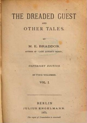The dreaded guest and other tales, 1