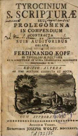Tyrocinium S. Scripturae Seu Prolegomena