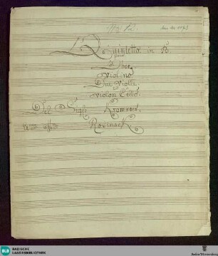 Partitas. Arr - Don Mus.Ms. 1173 : ob, strings; B|b; PadK 4.32