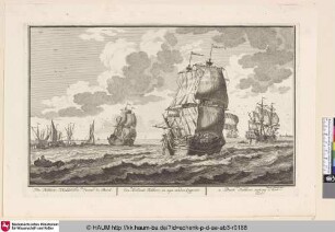 Een Hollands Hekboot, in zyn wenden Leggende.