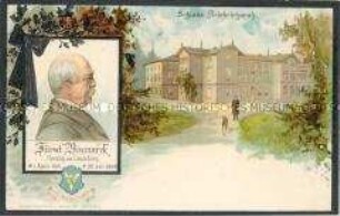 Postkarte zum Tode Bismarcks
