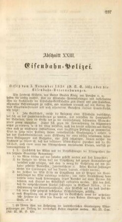 Abschnitt XXIII. Eisenbahn-Polizei