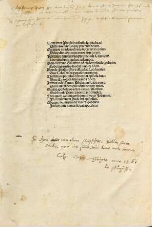Biblie iampridem renouate pars ... : una cu[m] glosa ordinaria: et litterali moraliq[ue] expositione Nicolai de lyra: necno[n] additio[n]ibus Burge[n]sis: ac replicis Thoringi ..., 6. Cu[m] glosa ordinaria ... Sup[er] Ep[isto]las ad Romanos, Corinthios, Galathas, Ephesios Philippenses Colossenses Thessalonicenses ... Actus apostoloru[m], Sup[er] Cano[n]ica Jacobi, Petri, Joha[n]nis, Jude, Apocalypsim
