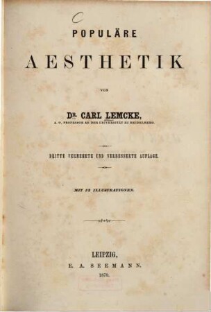 Populäre Aesthetik