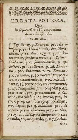 Errata Potiora [...]