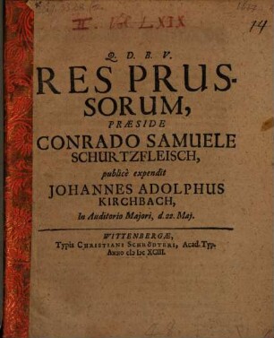 Res Prussorum