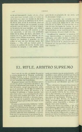 El rifle, arbitro supremo