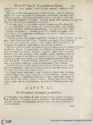 Caput XI: De Secundinis earumque productione