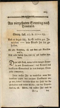 623-633, Am vierzehnten Sonntag nach Trinitatis.