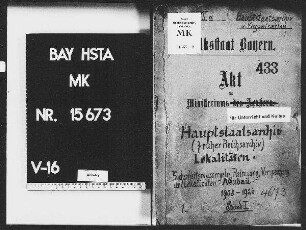 Hauptstaatsarchiv (früher Reichsarchiv). Lokalitäten, Band I mit Beiakt "Bauvornahmen im Hauptstaatsarchiv"